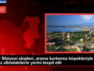 İzmir İtfaiyesi takımları, arama kurtarma köpekleriyle enkaz altındakilerin yerini tespit etti