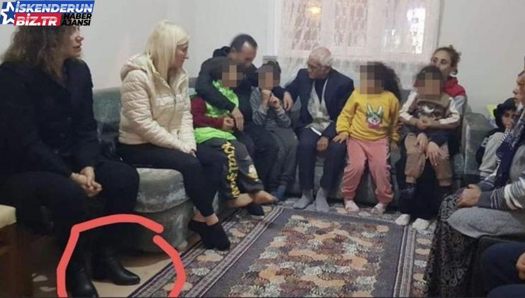 Depremzede ailenin konutuna ayakkabıyla giren milletvekili, reaksiyon gelince paylaşımını sildi