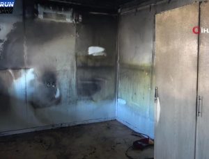 Ailesine dehşeti yaşattı: Karısına kızan şahıs yaşadıkları konteyneri yaktı