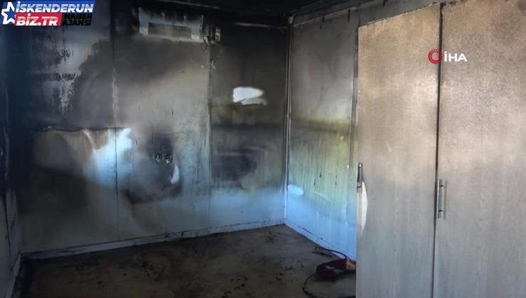 Ailesine dehşeti yaşattı: Karısına kızan şahıs yaşadıkları konteyneri yaktı
